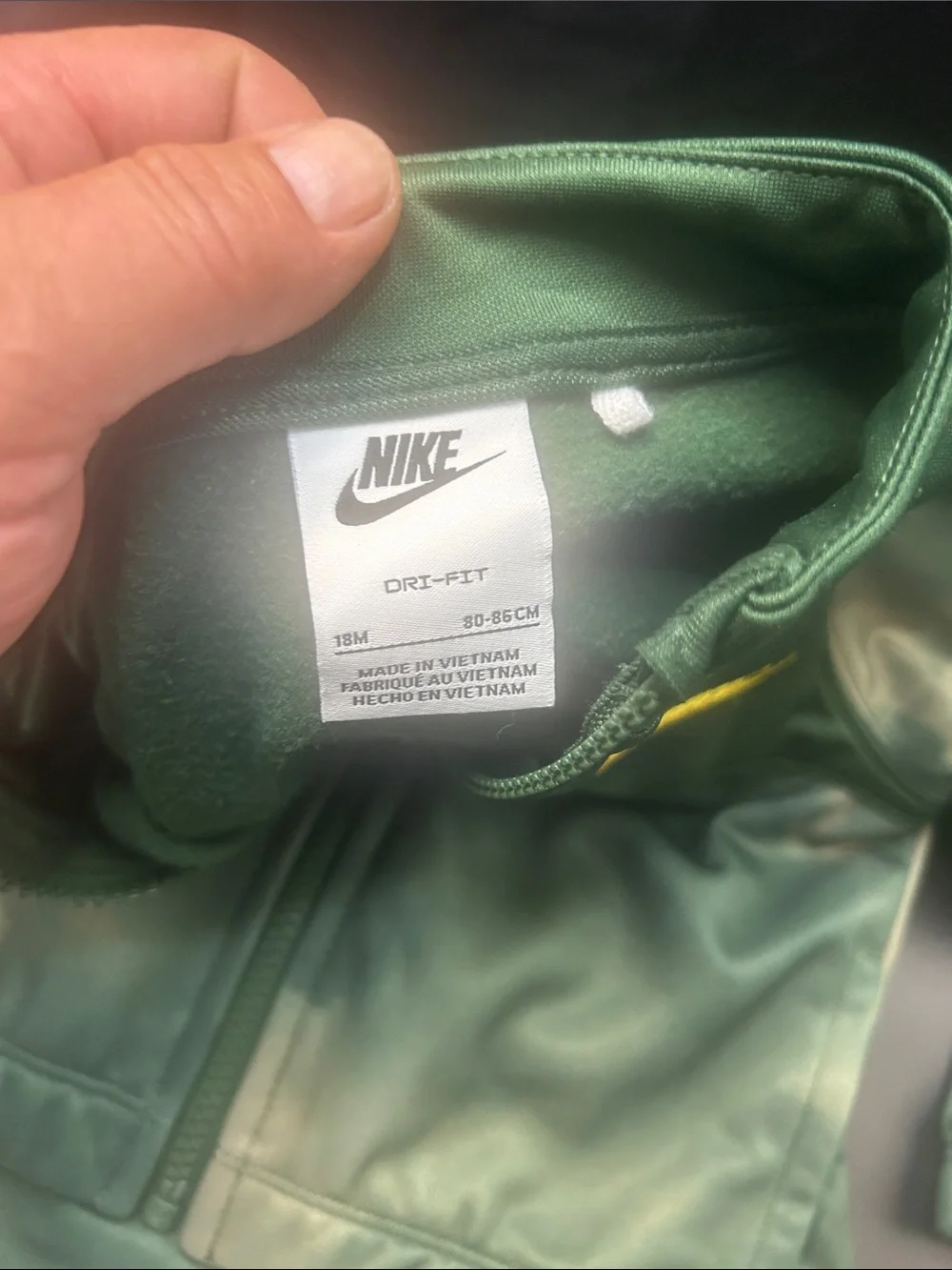 Nike Green Tie-Dye Tracksuit with Yellow Swoosh